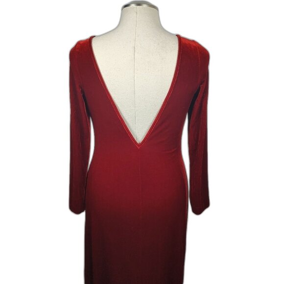 Ellen Tracy Linda Allard Backless Velvet Evening Gown Dress Lined Size Medium - Picture 5 of 14